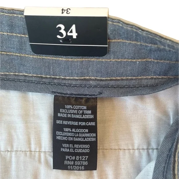 London Fog Shorts Color: Ash Stone Flat Front Chino Tan NWT Men’s Size 34 - Picture 3 of 15